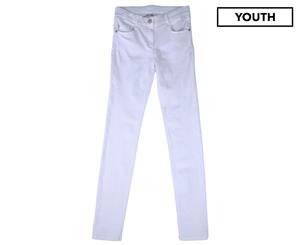 KENZO Boys' Coloured Wash Denim Pants - White