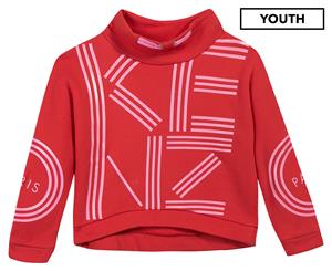 KENZO Girls' Logo Printed Sweatshirt - Red
