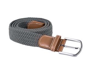 K-Up Adults Unisex Braided Elasticated Belt (Dark Grey) - PC3526
