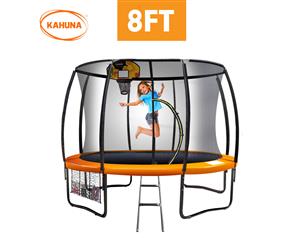 Kahuna Trampoline 8 ft with Basketball set - Orange