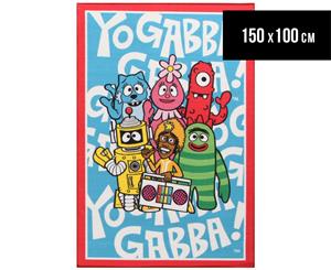 Kids 150 x 100cm Yo Gabba Gabba Rug - Blue