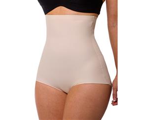 LaSculpte Women's Tummy Control Seamless High Waist No Show Microfiber Invisible Shapewear Brief - Nude