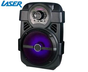 Laser Portable Bluetooth Party LED Speaker Karaoke USB SD Card Input FM Radio- SPK-F218