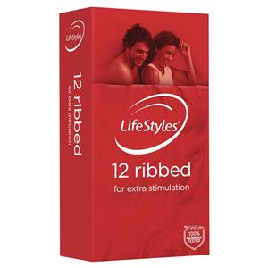 Lifestyles Condoms Ribbed 12 Pack