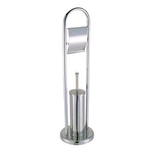 Living Elements Silver Toilet Brush And Paper Holder