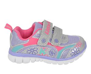 Lollipop Little K Kids Girls Sneaker Trainer Sports Dual Straps Spendless - Purple