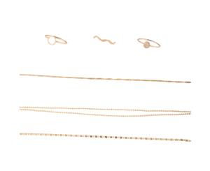 Lovisa Gold Circle Ring Bracelet Pack