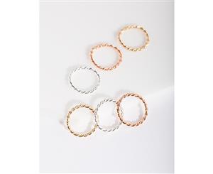 Lovisa Mixed Metal Twisted Faux Body Rings