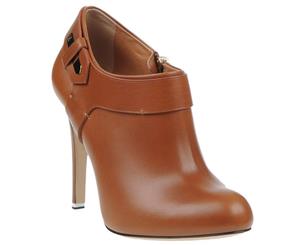 Moreschi Women's Plain Leather Booties - Brown