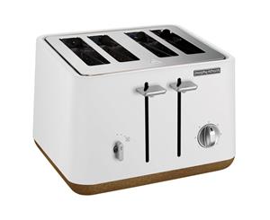 Morphy Richards 240016 Aspect 4 Slice Slot Toaster Cork Stainless Steel White