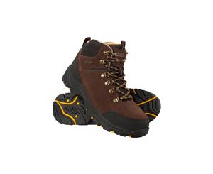 Mountain Warehouse Boreal Men Waterproof Boot - Heel & Toe Bumpers / EVA Footbed - Brown