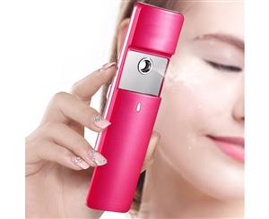 Nano Handy Mist Spray Moisture Atomizer Usb Rechargeable Skin Facial Body Pink
