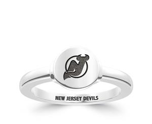 New Jersey Devils Ring For Women In Sterling Silver Design by BIXLER - Sterling Silver