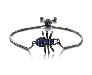 Personality Spider Crystal Black Link Bracelet