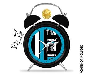Port Adelaide Power AFL Twin Bell Musical Clock Money Box And Team Song