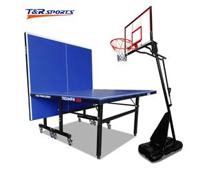 Portable Basketball System / Stand / Ring /Hoop with Outdoor Table Tennis Table