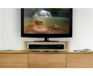 Prosumers Choice Bamboo 360 Degree Rotating Flat Screen TV Stand with Home Entertainment Shelf