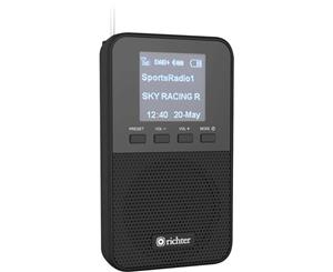 RR10 RICHTER DAB+ FM Pocket Digital Radio 40 Presets Spk Headphone 1.44" Display Screen DAB+ FM POCKET DIGITAL RADIO