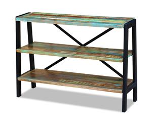 Recycled Timber Sideboard Console Table 3 Shelves Steel Frame Rustic