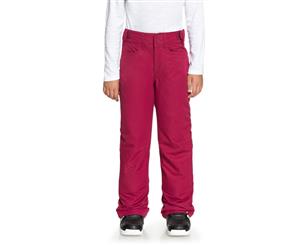 Roxy Girls Backyard PT Waterproof Skiing Snow Pants Trousers - Beet Red