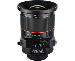 Samyang 24mm f/3.5 ED AS UMC Tilt-Shift Lens for Canon EF Mount - Black