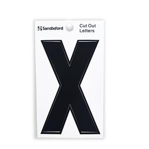 Sandleford 85mm Black Cut Out Self Adhesive Letter X