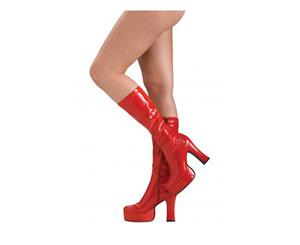 Sexy Red Adult Platform Gogo Boots