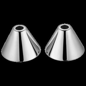 Shaw & Mason Chrome Plated Brass Cone Wall Flanges - 2 Pack