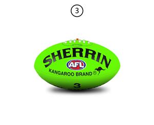 Sherrin Kangaroo Brand Synthetic Football [Size & Colour Size 3 Neon Green]