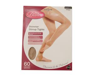 Silky Womens/Ladies Dance Shimmer Stirrup Tights (1 Pair) (Light Toast) - LW167