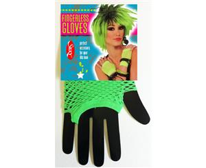 Silky Womens/Ladies Short Fishnet Gloves (1 Pair) (Neon Green) - LW154