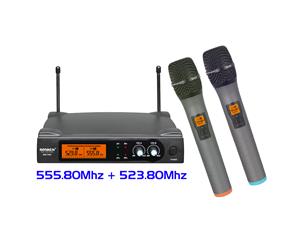 Sonken 700D-5 Pro UHF Wireless Microphones (2) and Receiver Unit + Case