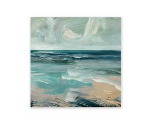 St Ives canvas art print - 100x100cm - White