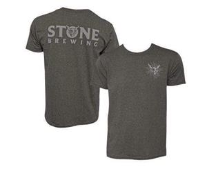 Stone Brewing Devil Logo Olive Green Men's T-Shirt-XX-Large