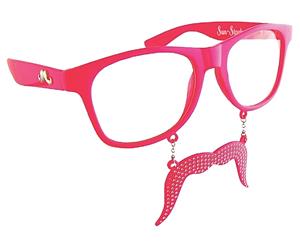 Sunstache Pink Mustache Eye Glasses Adult Costume Accessory