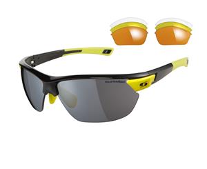 Sunwise Kennington Black Sunglasses with 4 Interchangeable Lenses
