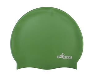 SwimTech Silicone Swim Cap Green