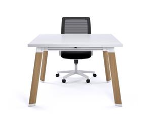 Switch Meeting Table - Wood Frame - White