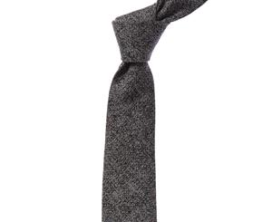 Theory Black Marl Wool & Silk-Blend Tie