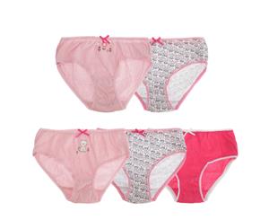Tom Franks Girls Briefs Underwear (5 Pack) (Cat Print) - KU242
