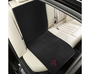 Tuff Bubbs Car Seat Protector - Black with Pink Bear Logo
