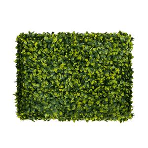 UN-REAL 100 x 75 x 25cm Photinia Green Leaf Artificial Hedge Cubed