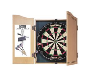Unicorn Striker Home Dart Centre Cabinet & Board with 2 sets of Darts