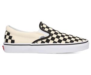 Vans Men's Classic Slip-On Shoe - Black/White Checkerboard/White