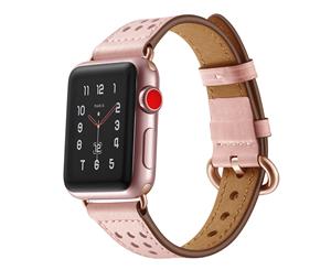 WIWU Small Pretty Waist Genuine Leather Watch Strap For iWatch Series 5/4/3/2/1-Pink