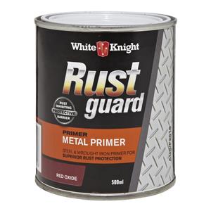 White Knight Rust Guard 500ml Red Oxide Metal Primer