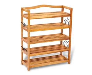 Wooden 5-tier Shoe Shelf Home Organizer Storage Rack Cabinet Stand