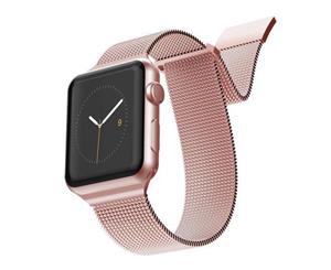 X-DORIA STAINLESS STEEL MESH BAND FOR APPLE WATCH (44MM-42MM) - ROSE GOLD