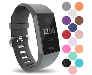 YouSave Activity Tracker Silicone Sports Strap - Grey (Small)