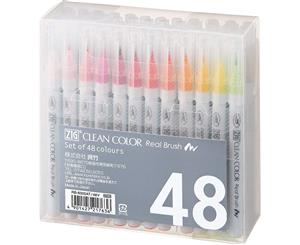 ZIG Kuretake Clean Colour Real Brush Pen set 48 pen set